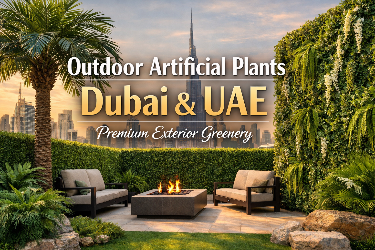 Outdoor Artificial Plants Dubai & UAE | Premium Exterior Greenery