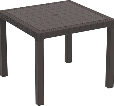 Rattan Brown Square Table